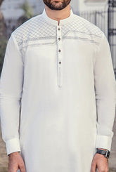 GZ-1407 | Semi-Stitched Summer White Series By Riwaj Men Swear